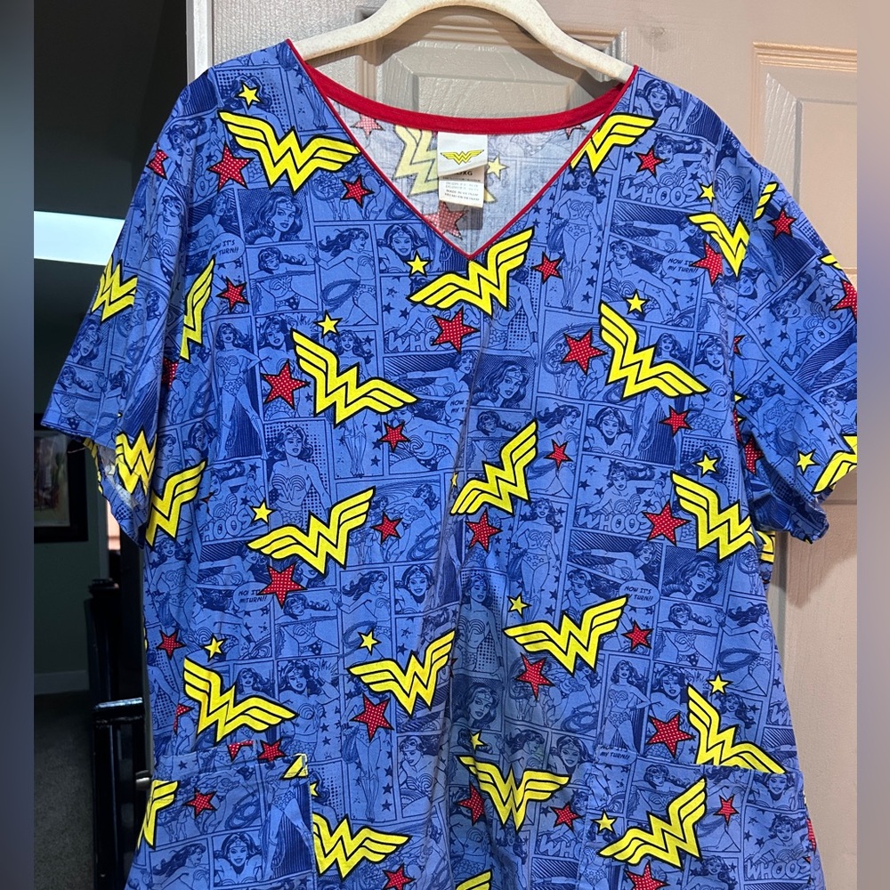 Wonder Woman Scrub Top